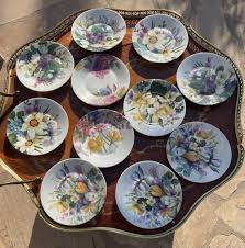 Bill Goldsmith 1986 Limoges France 12 Plate Set Porcelaine ...