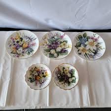 Blue Waters of England Dessert Plates and Saucers Set of ...