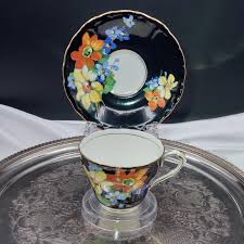 Paragon Black Teacup - Etsy