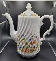 Vintage Aynsley COTTAGE GARDEN Coffee Pot Fine Bone China ...