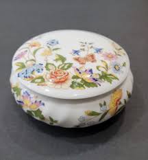 Aynsley Cottage Garden Covered Trinket Candy Dish Bowl ...