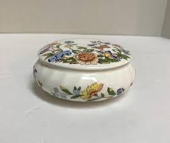 Vintage Aynsley Cottage Garden Butterfly Trinket Powder Box ...