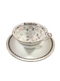 Rare Victoria Aynsley Tea Cup and Saucer Set White Fortune ...