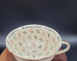 Vintage the Cup of Knowledge Fortune Telling Tea Cup Tea ...