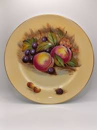 Vintage Rare Aynsley Signed D.jones Orchard Gold Fruit ...