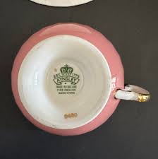 Aynsley pink 'ORCHARD FRUIT' TEA CUP & SAUCER #2480 | eBay