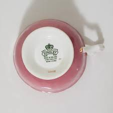 Vintage Aynsley Pembroke Teacup and Saucer: Pink Bone China ...