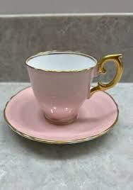 Staffordshire Crown fine bown china Pink Gold trim Tea cup ...
