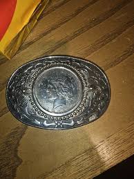 1922 LADY LIBERTY PEACE SILVER DOLLAR Western BELT BUCKLE | eBay