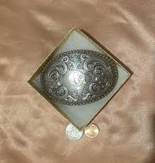 Vintage Metal Belt Buckle, Nice Brass and Silver, Initial G ...