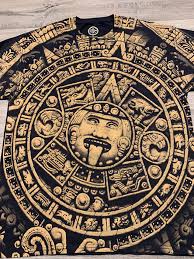Mayan Black Aztec Calendar Native AOP T-Shirt Quetzalcoatl Mexico Size XL for Sale in San Pedro, CA - OfferUp