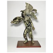 Aztecan Meso-Indian Eagle Warrior Metal Bronze Finish Large ...