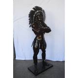 Nifao Statues Indian Man Standing Bronze Statue Life Size ...