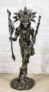 Navajo Indian Tribal Buffalo Headdress Feathers Medicine Man ...