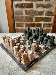 Hand Carved Aztec Inspired Marble and Onyx Chess Set - Etsy