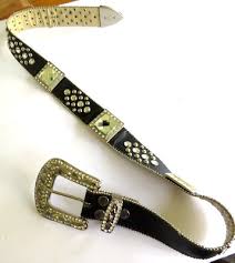 BHW Genuine Leather Rhinestone Crystal Ladies Western Belt ...