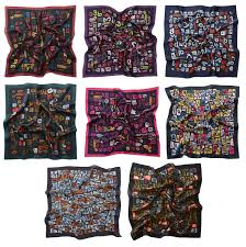 🇬🇪 GEORGIA: Mulberry Silk scarf various Georgian ...