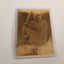 Sold at Auction: 1996 #30 Babe Ruth 22k Gold Foil Baseball Card