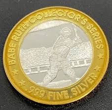 999 Silver /Brass Babe Ruth Sam's Town Casino Tokens Set of ...