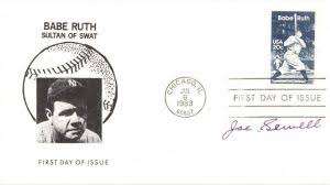 Joe Sewell signs Babe Ruth Envelope - Autographs