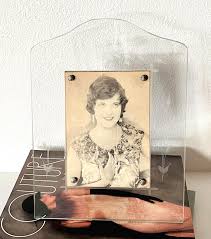 Vintage Deco Etched Glass Easel Photo Frame Hollywood Regency 5 X7 - Etsy