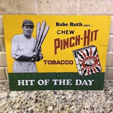 Wall Decor | Vintage Babe Ruth Baseball Metal Tin Decorative ...
