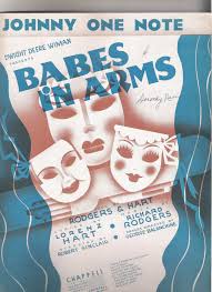 Vintage Sheet Music JOHNNY ONE NOTE 1937 Babes in ...