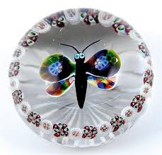 Lot - Baccarat butterfly paperweight