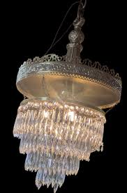 Gorgeous Antique Brass and Crystal Chandelier. 4 Tiers of ...