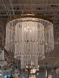 Large French 3 Tier Crystal Chandelier with Brass Frame – Le ...