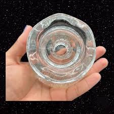 Vintage Anchor Hocking Crinkle Clear Glass Candle Holder Set ...