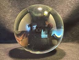 Solid Crystal Ball Glass Orb Paperweight 4" 3.25 lbs. | eBay