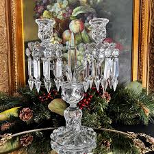 Antiques Baccarat Crystal "bambous" Pattern 2-light ...