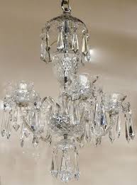 Lot - Waterford Cut Crystal Six Light Chandelier, 24 x 16 in ...