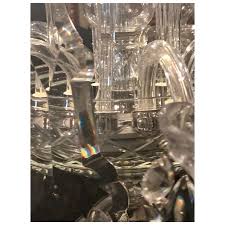 Fine Cut Crystal Georgian Chandelier with Large Pendants. For Sale at Ruby Lane