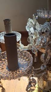 Large Vintage Maria Theresia Crystal Table Lamp - Old Crystal Chandelier With 7 Lights - Table Lamp - Crystal Lamp - 70s - Etsy