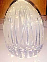 Antique Crystal Glass Paperweight 3 1/2" tall 3" wide round ...