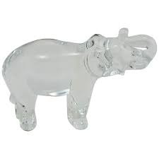 Authentic Baccarat Leaded Crystal Elephant Paperweight ...
