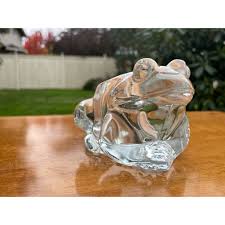 Vintage Indiana Glass Sitting Frog Candle Holder – Clear ...