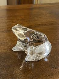 Baccarat Crystal Frog | Chairish