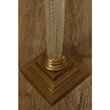Vintage Cut Crystal Coronthian Column Table Lamp | Chairish