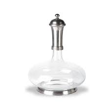 MATCH PEWTER Wine Decanter with Top | Crystal & Pewter ...