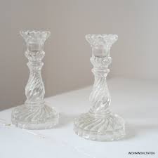 2 Antique XS Pressed Glass Candlesticks - RARE Simple Farmhouse Candle Holder - Simple Country Home Decor - Etsy