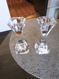 Villeroy & Boch Crystal Pair Candlesticks Clear 5 1/4 Inch ...