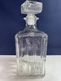9.5" Decanter Liquor Clear Bottle with Stopper Italian Clear ...