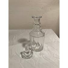 Vintage Classical Georgian Style Crystal Decanter With Flat ...