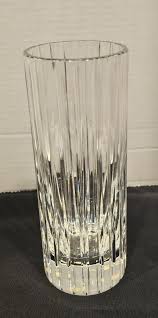 Baccarat Crystal HARMONIE Vertical Cuts Cylinder Flower Vase 8" | eBay Australia