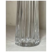 Tall vintage mid century modern sterling silver crystal glass Atlantis. For Sale at Ruby Lane
