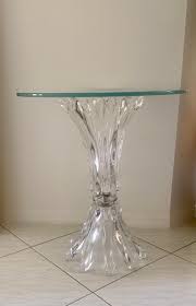 French Art Glass Custom Side Table by Vannes, France For ...