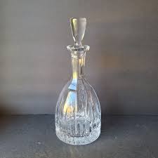 Round Cut Crystal Whiskey Decanter with Stopper | eBay